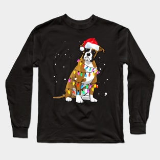 Boxer Dog Christmas Long Sleeve T-Shirt